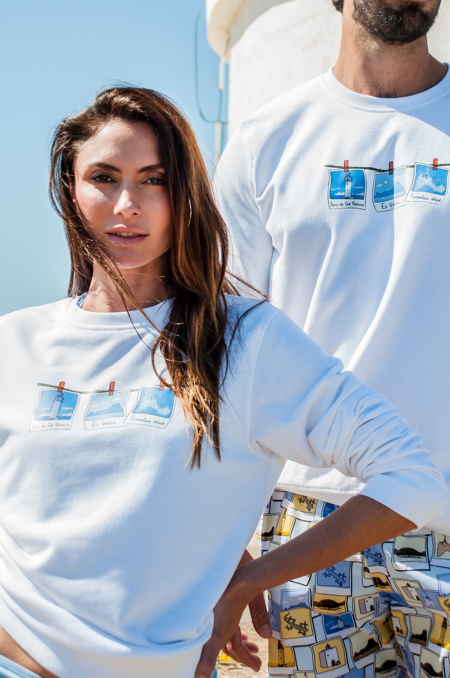 Sweatshirt Punta Prima Polaroid White