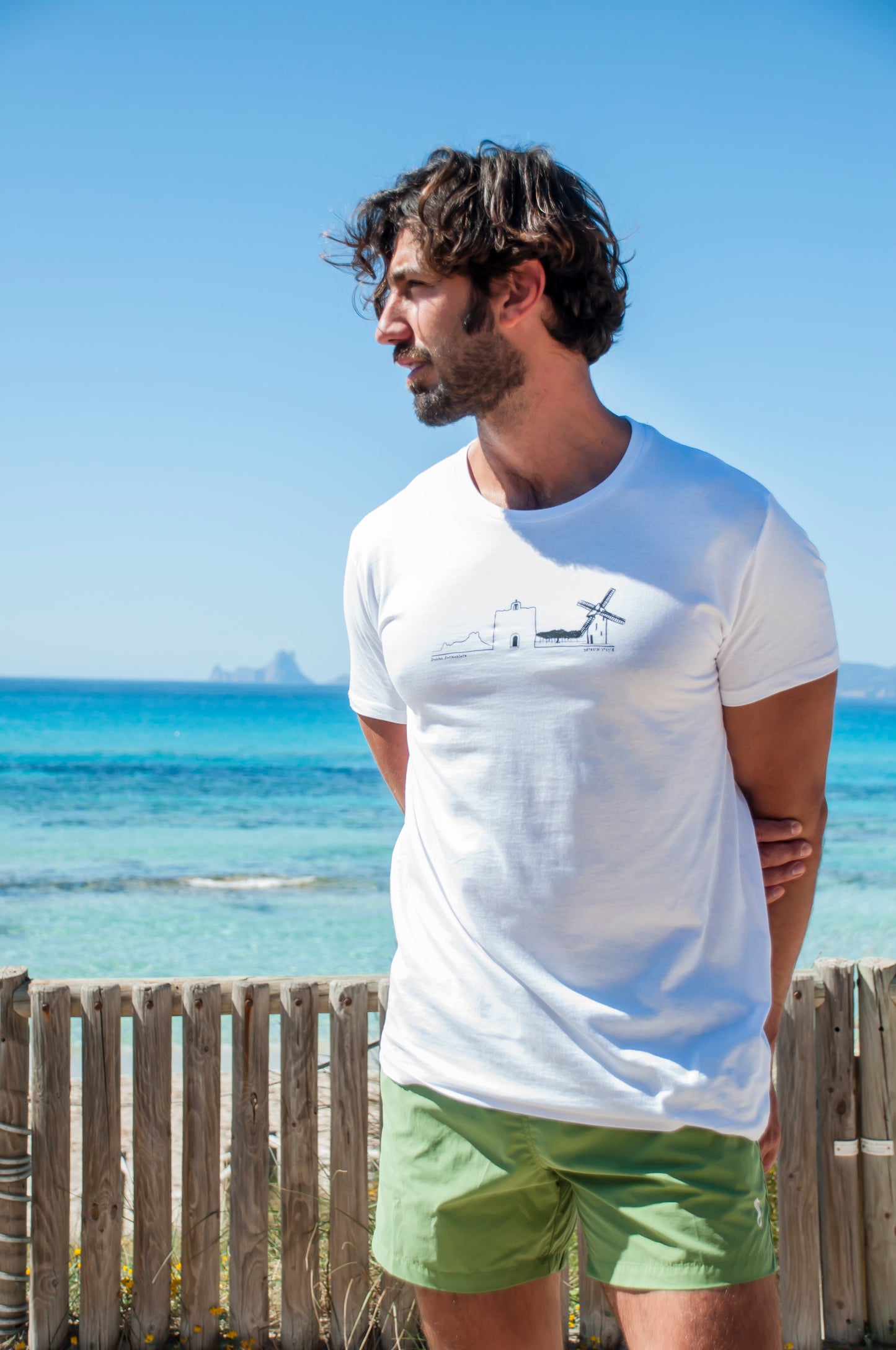 T-shirt Pitiusas Skyline White
