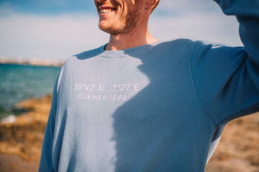 Sudadera Punta Prima Coordenadas Azul ACERO