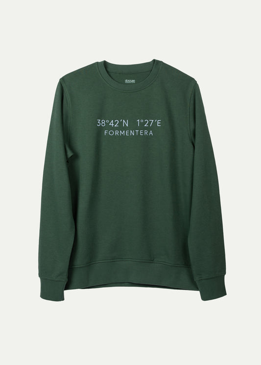 Sudadera Punta Prima Coordenadas Verde