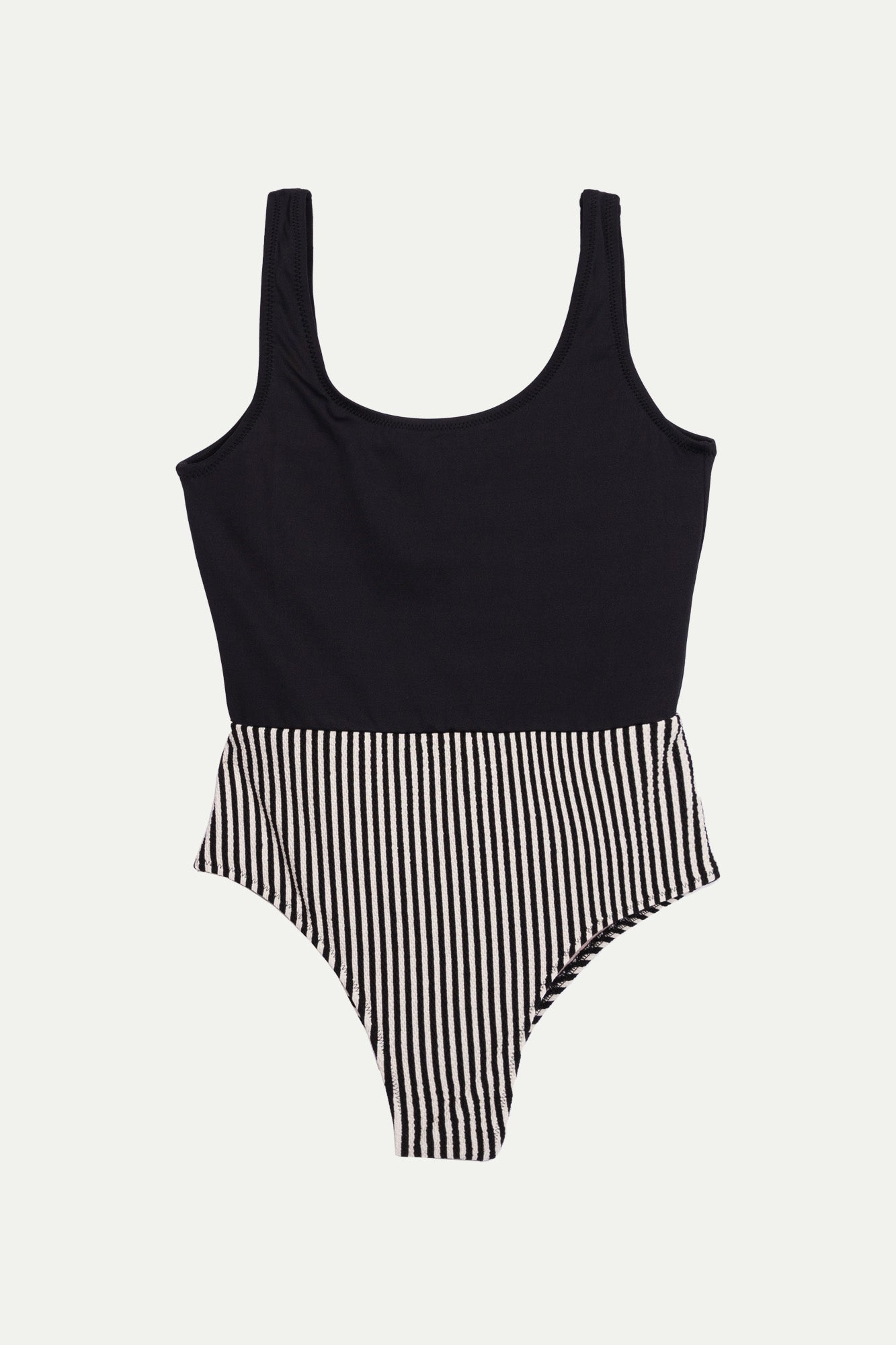 Swimsuit Basic Bicolor Black