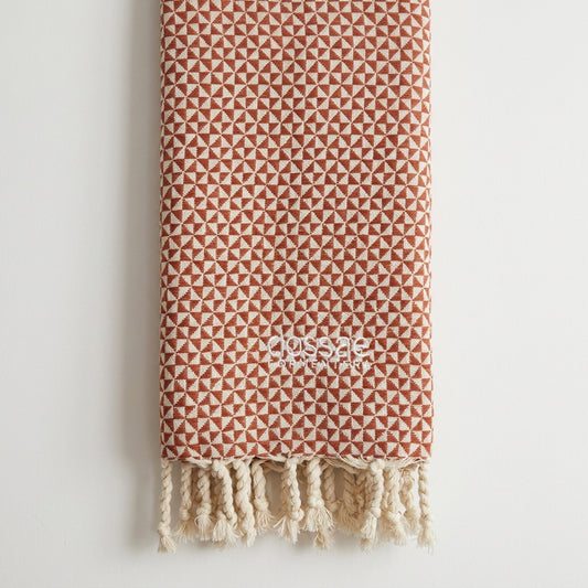 Fouta Geométrica Terracota