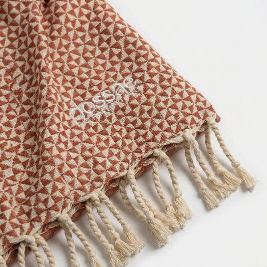Fouta Geométrica Terracota