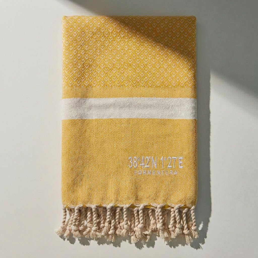 Fouta Amarilla Coordenadas Formentera